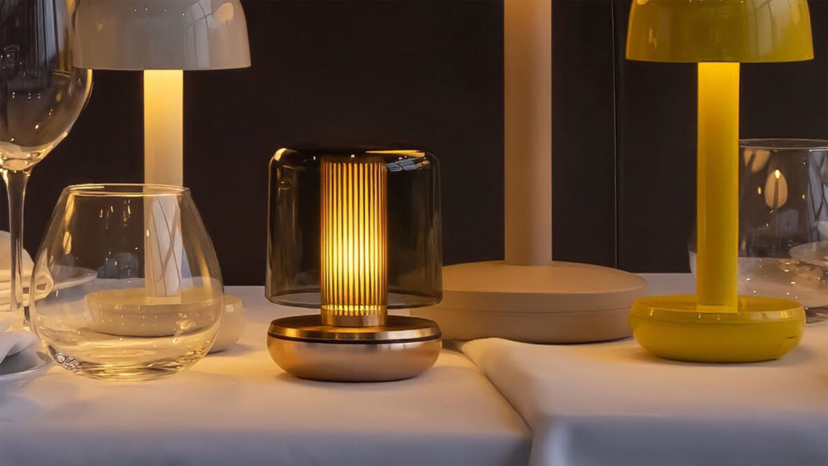 Firefly Lamp - Warm Gold Colour Base - Natural Bed Company