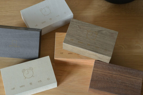 flip clocks collection wood finish