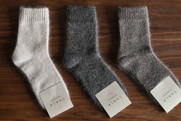 Cosy Angora Wool Socks - Beige, Taupe or Charcoal