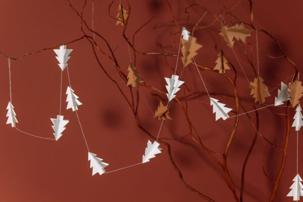 fold out paper tree garlands