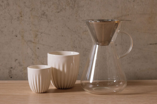 Glass Coffee Pot with Metal Filter
