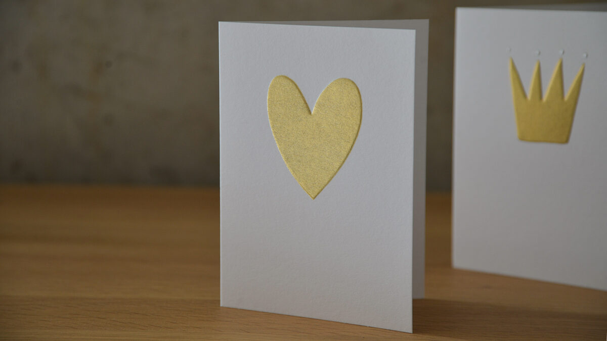 Emboss Gold Card Gold Embossed Card Set - Natural Bed Company