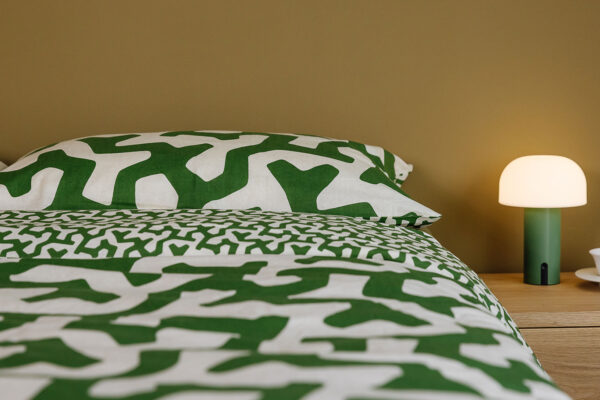 Green Abstract Reversible Duvet Cover Set