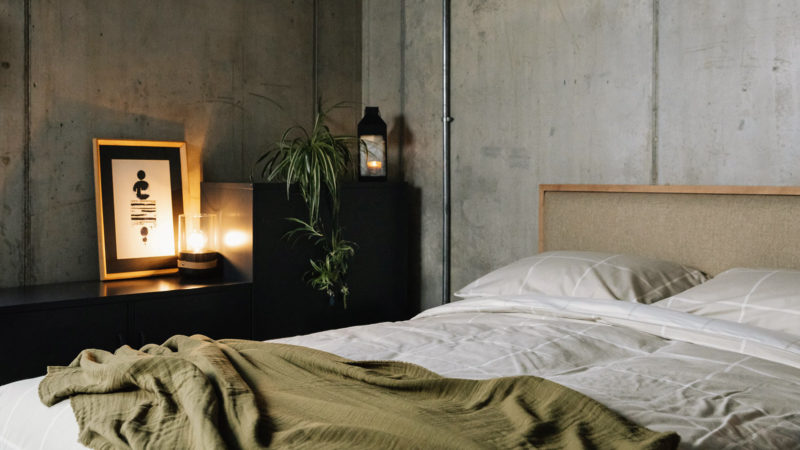 green and stone bedding on Shetland