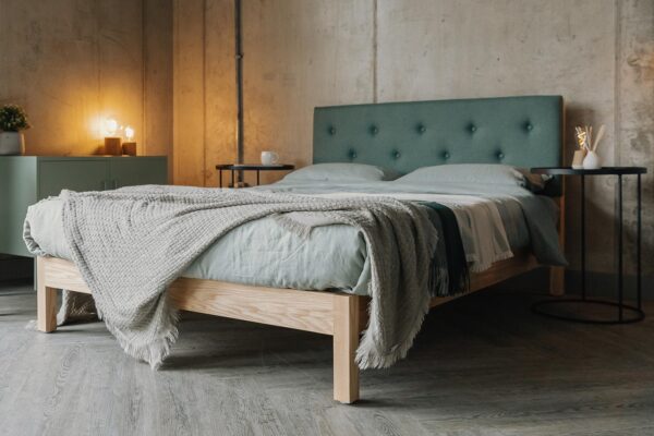 green roomset Arran bed with ash base