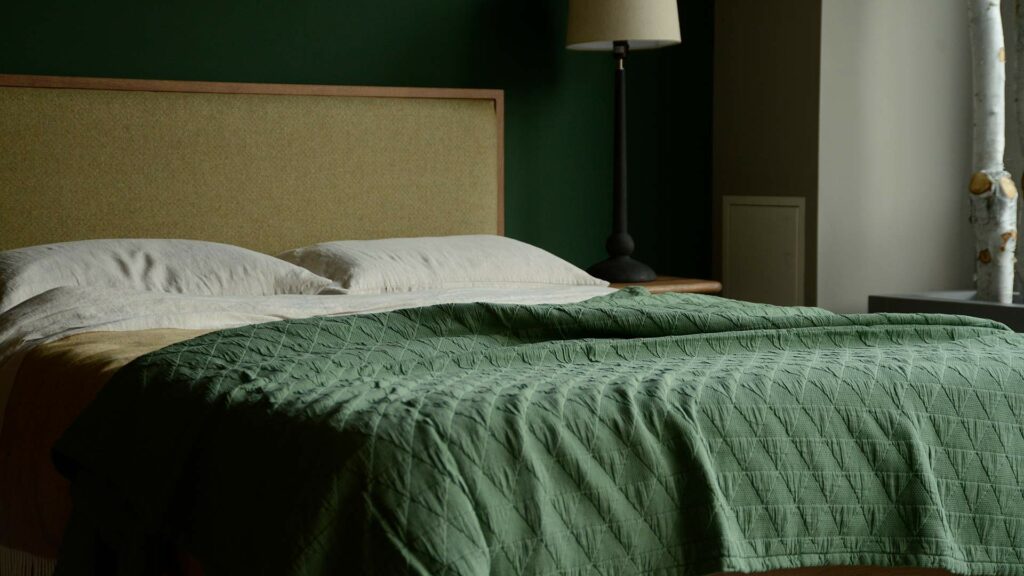 green stockholm bedspread 1920