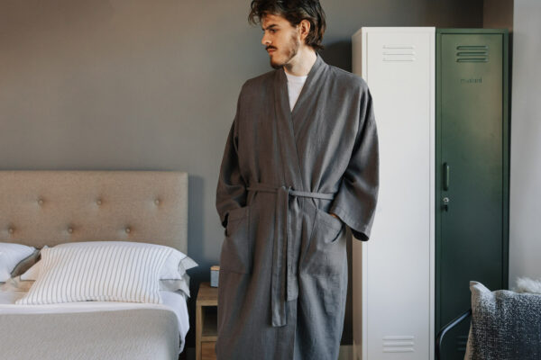 grey linen robe 1920