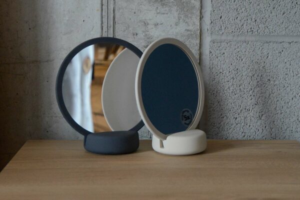 grey or pale clay colour mirrors