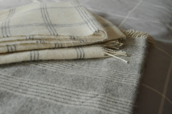 ivory and charcoal alpaca rich throws