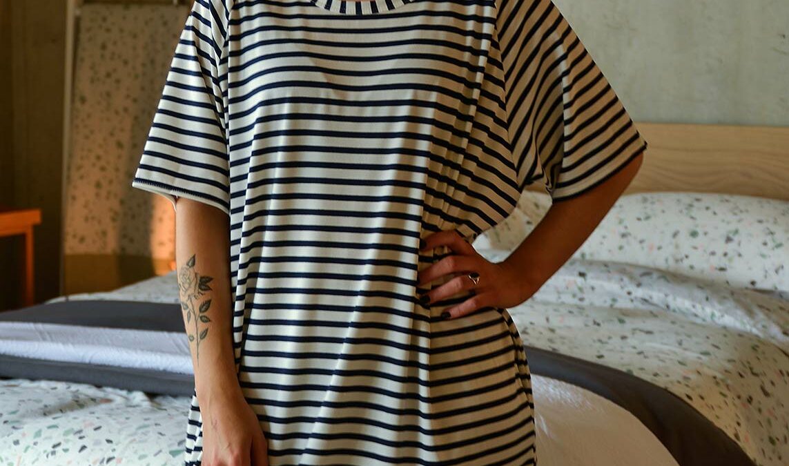Relaxed Jersey T-Shirt Dresses | Natural Bed Company