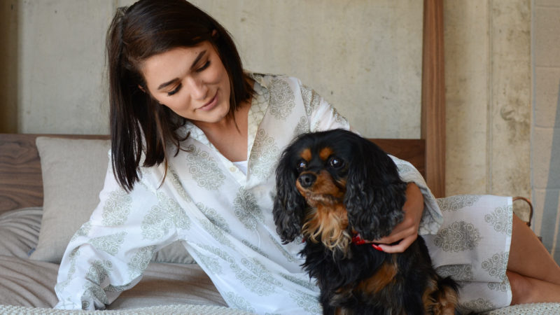 ivory green block print nightshirt 1920 with zeb6