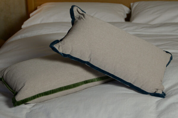 jaipur velvet trim cushion stack