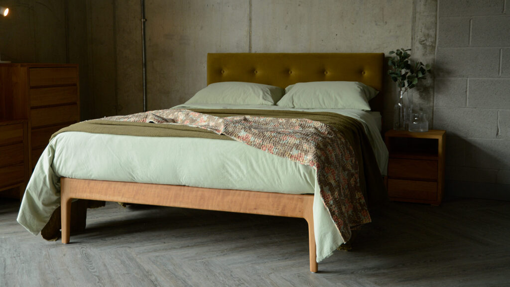 kantha throw with stonewash bedding on bloomsbury bed