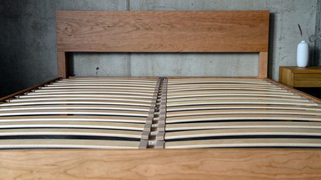 king size cherry sahara slats and mattress gap