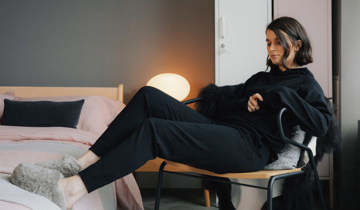 knitted loungewear black 1920