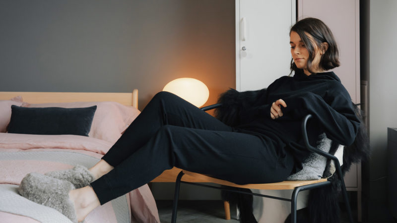 knitted loungewear black 1920