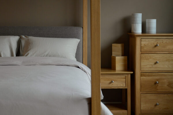 light warm grey brushed cotton bedding