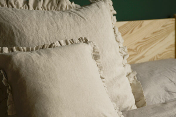 limestone colour linen cushions
