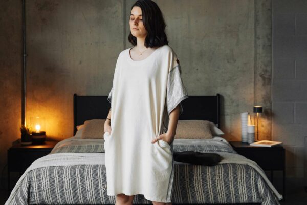 luks ivory cotton midi dress