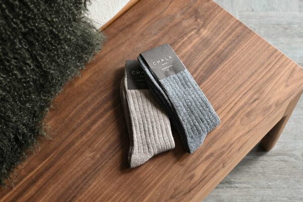 Men's Socks - Touch of Cashmere - Beige or Grey