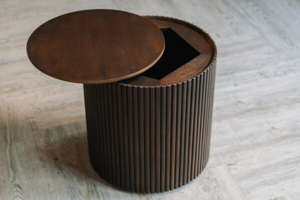 mahogany storage side table