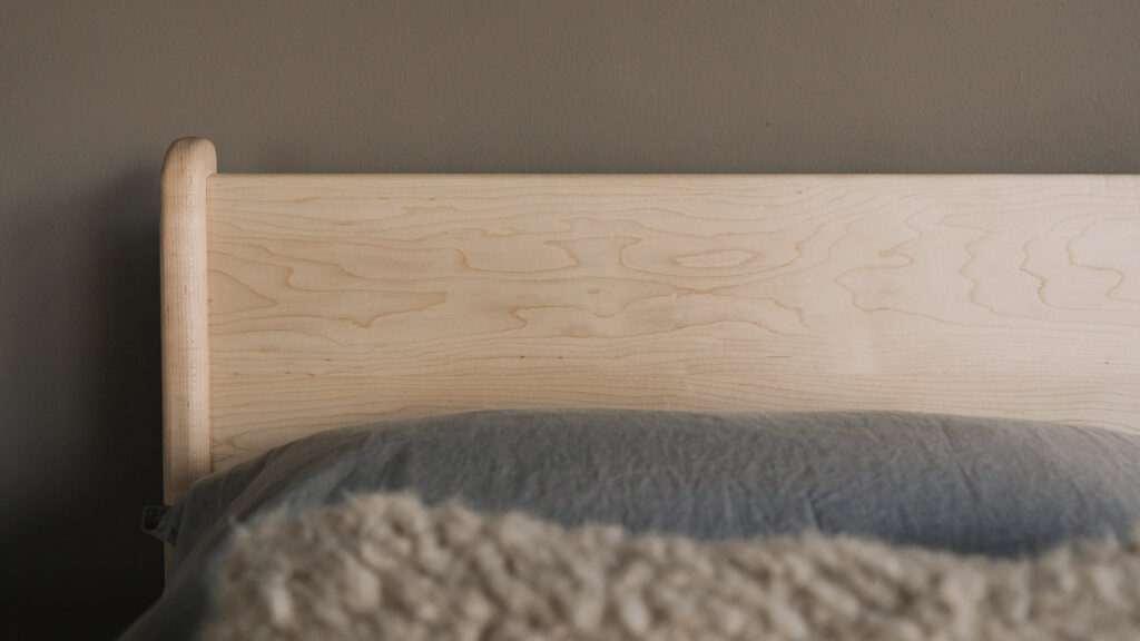 maple camden headboard detail