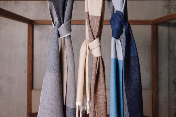 Soft Colour Block Wool Scarves - 3 Colours
