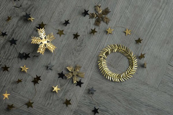 metal christmas decorations brass and black