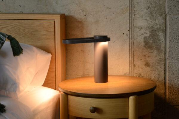 modern bedside or task lamp loop design