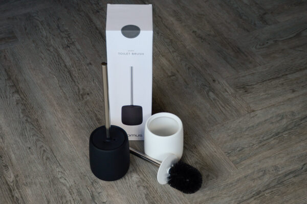 modern loo brush in black or white