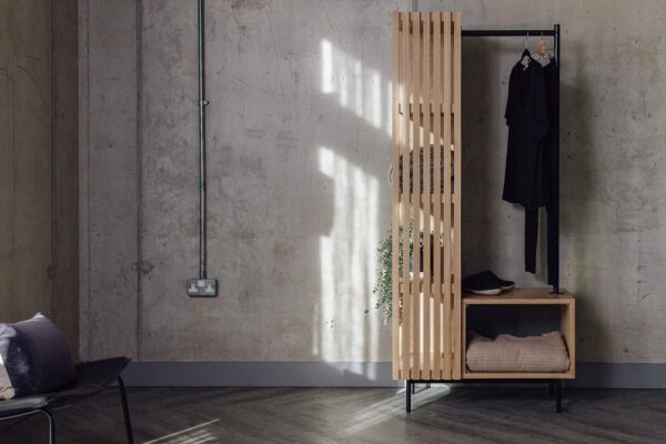 Modern Oak Open Wardrobe