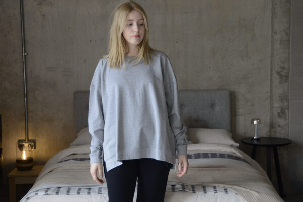 modern sweatshirt grey marl