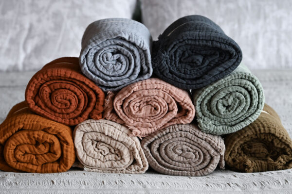 Cotton Muslin Throws - Various Colours