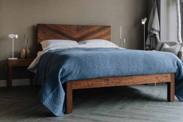 oiled walnut bed Hathersage