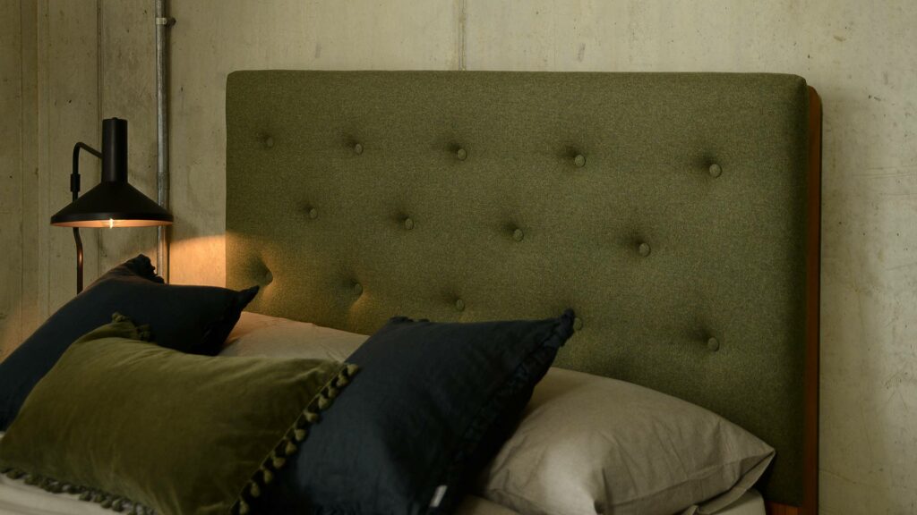 olive green Skye headboard