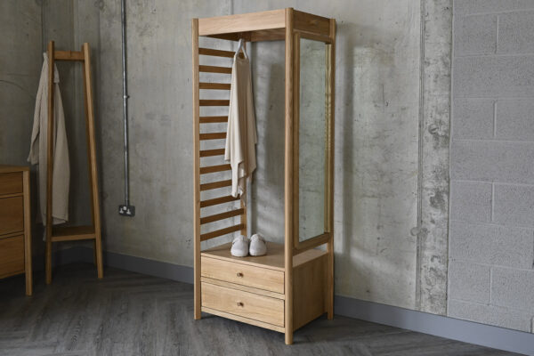 Oslo - Oiled Oak Open Wardrobe