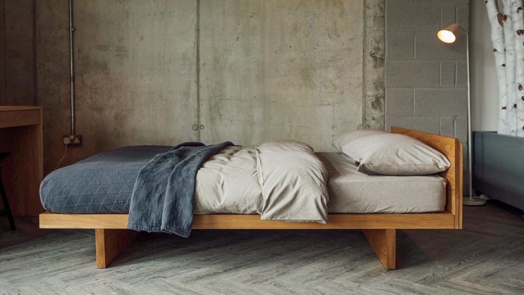 organic bedding on oak kyoto slate stockholm bedspread