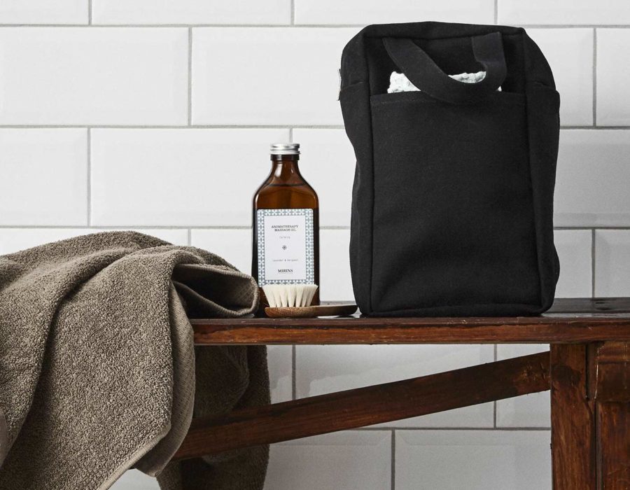 organic cotton small bag black