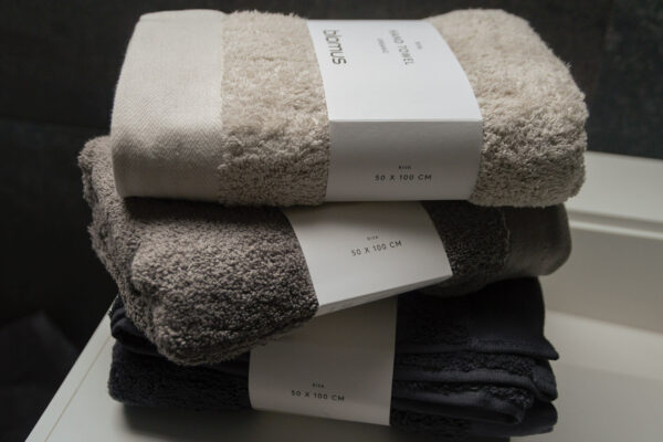 organic cotton towels stack