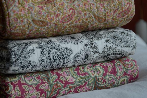 paisley stack quilted throws