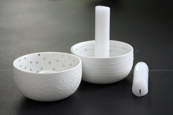 porcelain candle holders