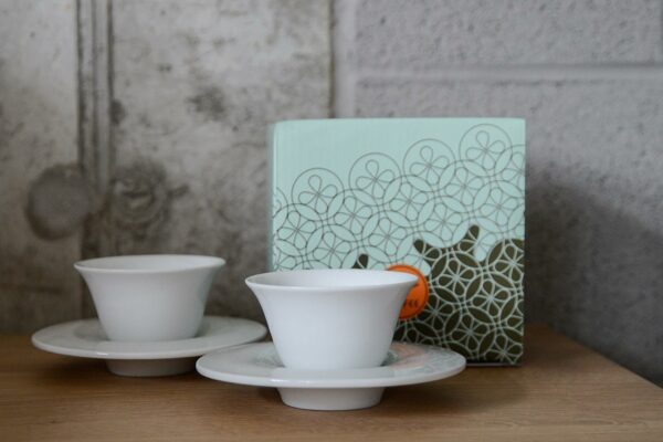porcelain espresso cup and saucer set gift box