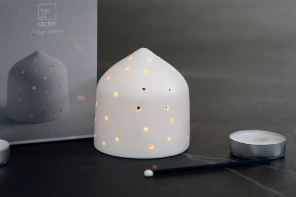 porcelain perforated tea light holder