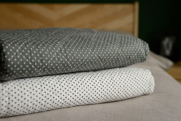 Quilted Throws with Mini Dots Print