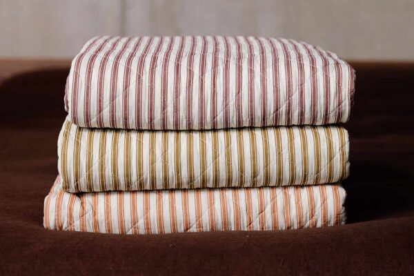 Vintage Striped Cotton Quilted Throws
