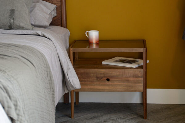 reclaimed teak Spindle bedside table