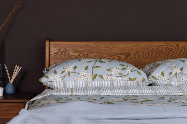 Pale Blue Blossom Duvet Cover Set