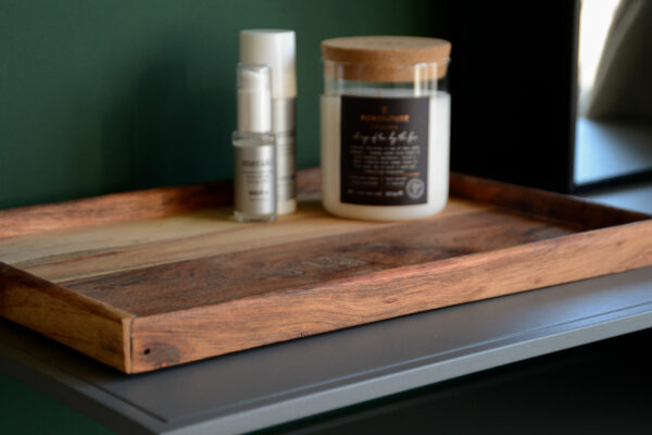 rustic acacia wood tray