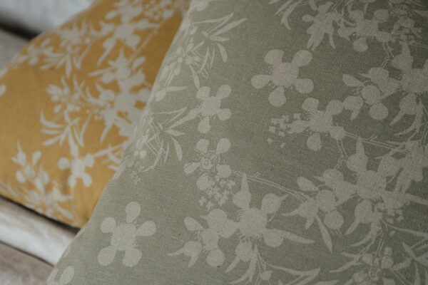 sage and ochre cushion covers
