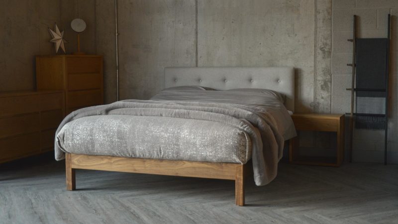 sale arran upholstered bed3Q taupe bedding